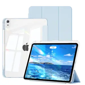 Kenke Magnetic Detachable Tablet Case DIY Clear Back Auto Sleep/Wake with Pencil Holder for iPad 11th Gen 11", Air 6th/7th Gen 11", 10th Gen 10.9", Air 4th/5th Gen 10.9", 7th/8th/9th Gen 10.2"