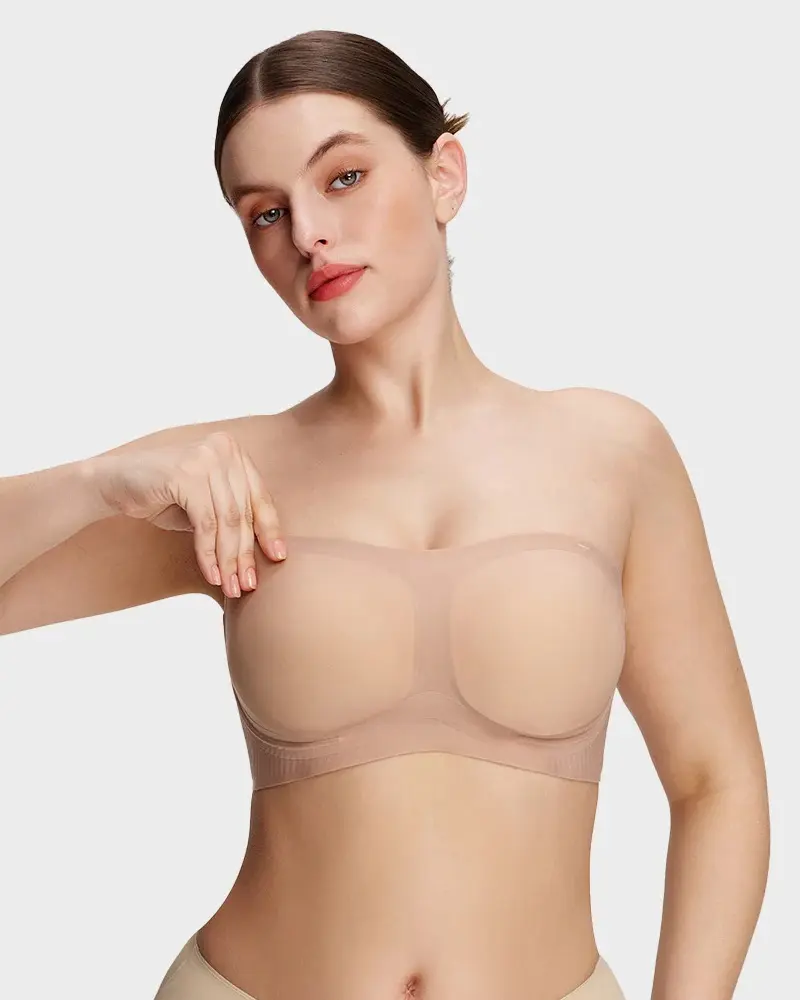 SheCurve Strapless Bra 360° Anti-Slip Breathable Invisible Bra Jelly Bra 2.0