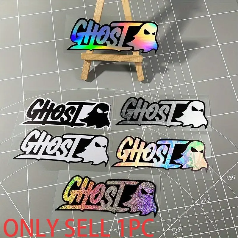1PC Ghost, Graphic Decal, Decals For Vehicles, Waterproof Vinyl Decal Motorcycle Stickers for Cars Automobile Decals Bumper Sticker for Modification Motorcycle Front Fairings, Fuel Tanks, Car Fuel Tank Cap, Ideal As A Halloween Gift