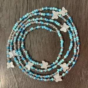 Butterfly Bliss Tie on waist beads