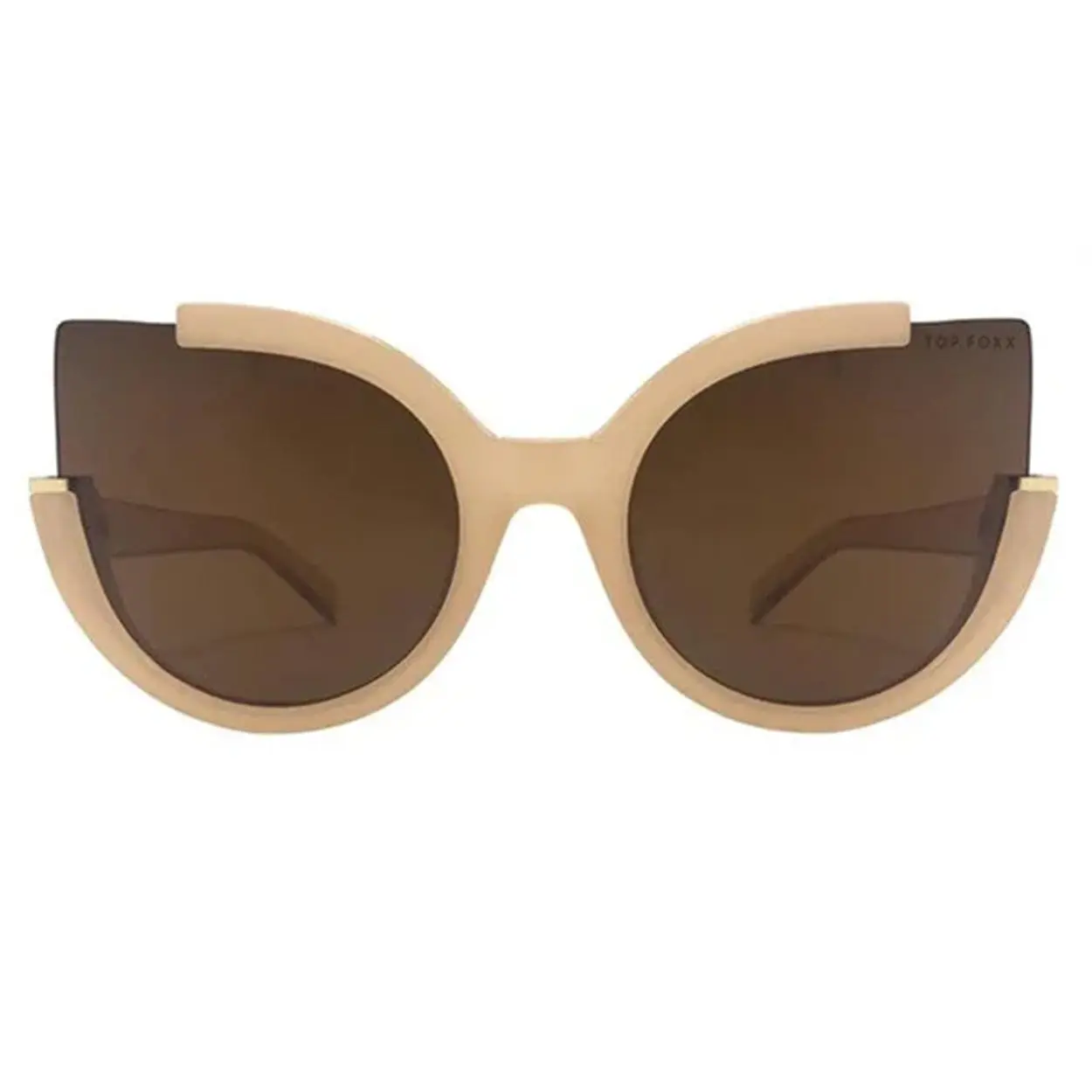 Chloe - Nude Brown - Tangle Free Cat Eye Sunglasses - Certified Shatter-Resistant Lenses - UV400 - For Women & Men