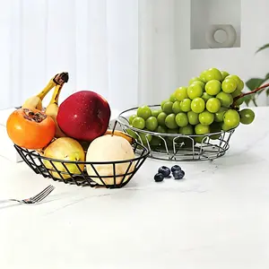 2-Piece Food Storage Baskets, Creative Snack Bread Fruit Organizer, Home Kitchen Essentials, Non-Button Cell Battery, Durable Design