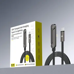 1PCS Invisible Holder Charger Cable, 240W PD Fast Charging Cable for Desk, Cellphone, type-c to Light & type-C to type-C & USB-A to type-C Cable 4.9 FT with 360° Adjustable Metal Stand, 2 in 1 Holder Charger for Gaming, Office, Home