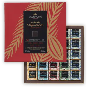 Valrhona Mini Squares Gift Box Dark Grand Crus (50 pcs)