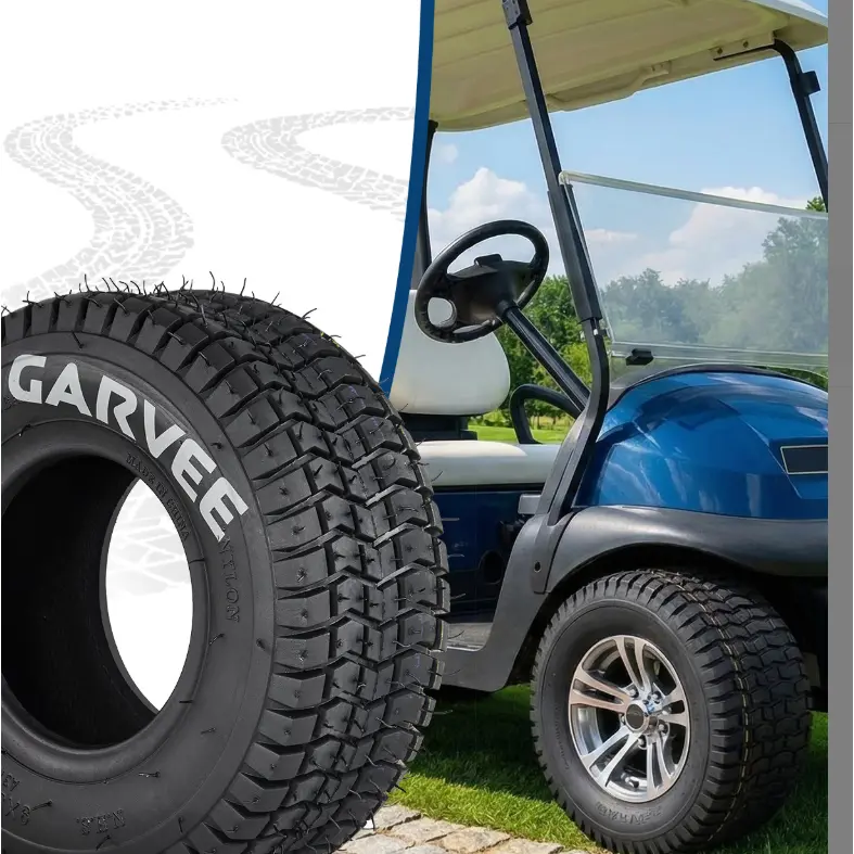 Heavy Duty Tubeless Golf Cart Tire - 9x3.50-4, 2PR, Turf Design, Replacement for Lawn Mower, Garden Tractor, Utility Vehicle, 2 Pack, Without Hub, Rubber, Golf Carts, 2 Turf-Friendly Tires