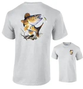 Walleye Chasing Lure T-Shirt Fisherman Fishing Tee, Simple Look, Easy to Match, Fresh Styles, Updated for Today