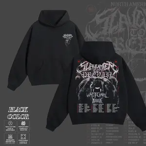 Slaughter To Prevail North America 2026 Tour Hoodie, Unisex Oversize Heavyweight Cotton Metal Band Tee, Music Tour T-Shirt, Gift for Metal Music Lovers, Gothic Aesthetic Streetwear Top