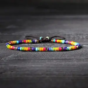 Handmade Natural 7 Charka Tibetan Beads Mixed Gemstone Healing Reiki Crystal Women Minimalist Bracelet