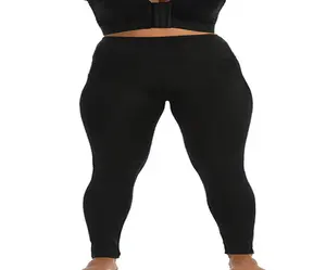 INSTANT FIGURE Plus Size Hi-Waist Compression Leggings 1WPL028C – Seamless Pull-On Leggings with 4-Way Stretch, Full Coverage Fit, Versatile Everyday Wear, Made in USA