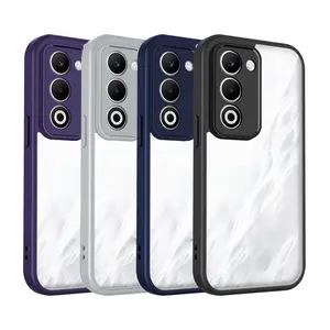 Oppo A5 4G 2025 CPH2727 & Oppo A5 5G 2025 CPH2735 Case Shockproof Silicone Bumper Air Cushion Clear Matte Back Cover Hard Phone Case for Oppo A5 4G 5G