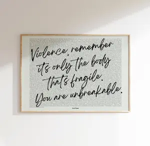 Book Quote Print, Fourth Wing Quote, Rebecca Yarros, Iron Flame Quote, Wall Art, Book Lover Poster