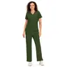 COZYFIT Women's ProPocket Scrubs Set - Lady's Medical Workwear Basic Clothes, V-Neck Top & Straight Leg Trouser with 12 Pockets, Comfort Fit, Easy Care