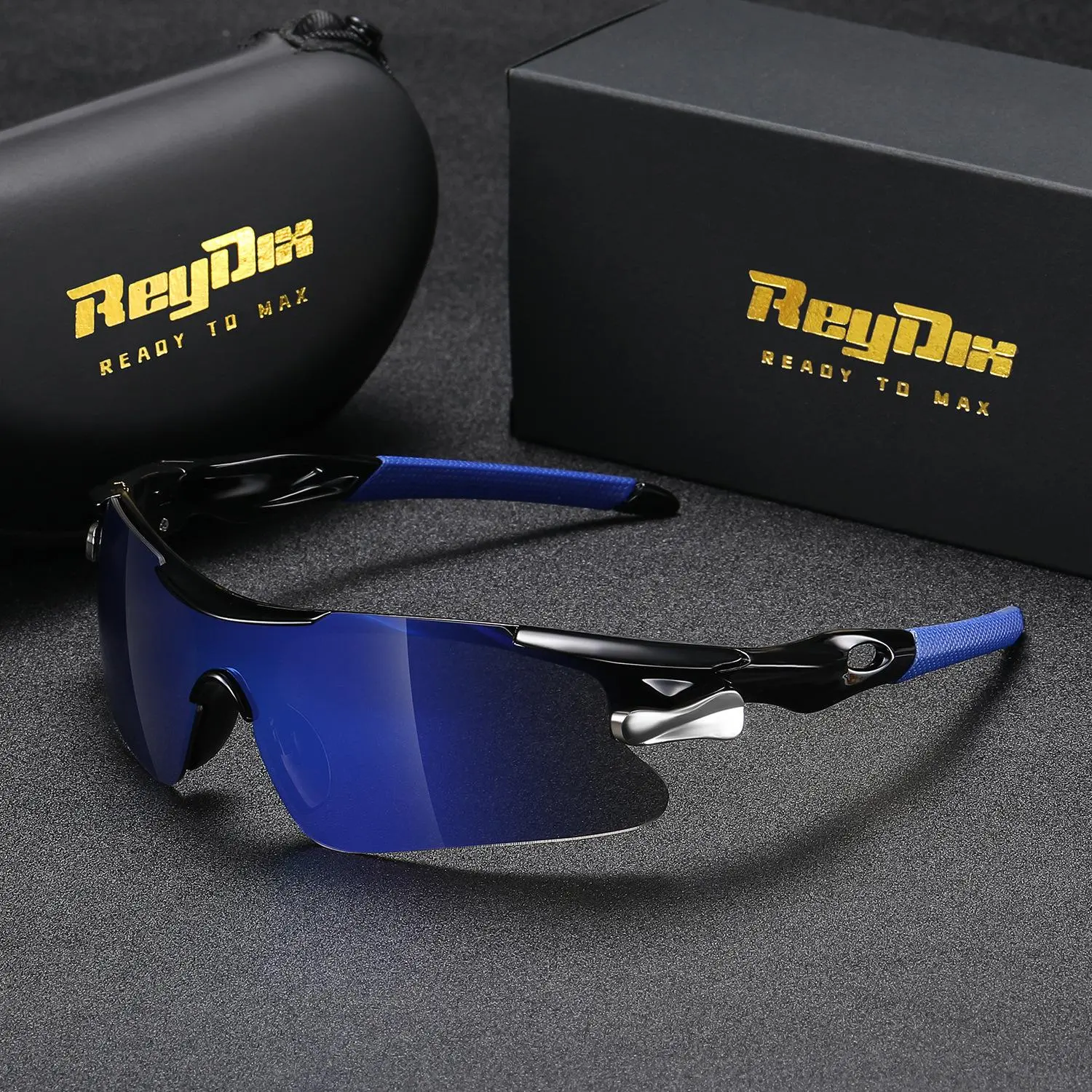 ReyDix Unisex Elegant Half-Frame Irregular Shaped Sunglasses Sports Sunglasses UV400