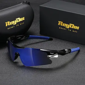 ReyDix Unisex Elegant Half-Frame Irregular Shaped Sunglasses Sports Sunglasses UV400