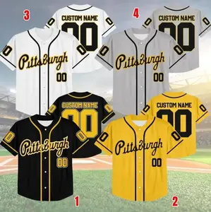 Custom Pittsburgh Baseball Jersey, Pittsburgh Baseball Jersey, Pittsburgh Shirt Jersey, Pittsburgh For Men Women Youth And Kids