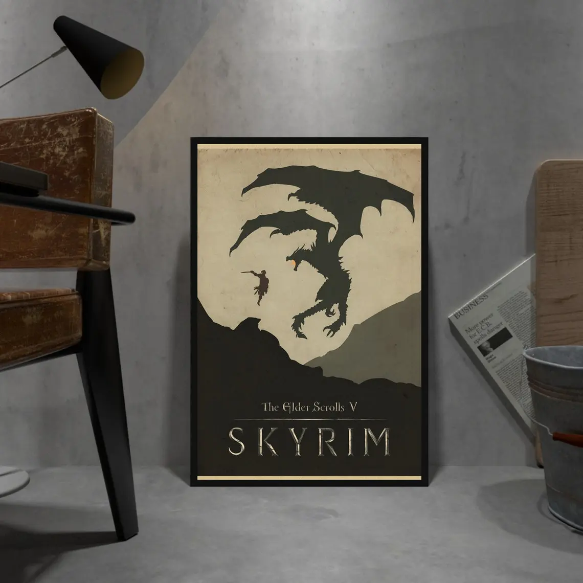 Poster The Elder Scrolls V Skyrim Print Art, Poster Skyrim Wall Art Decor, Poster Prints Art, Poster Lovers For Gift UBV1-83