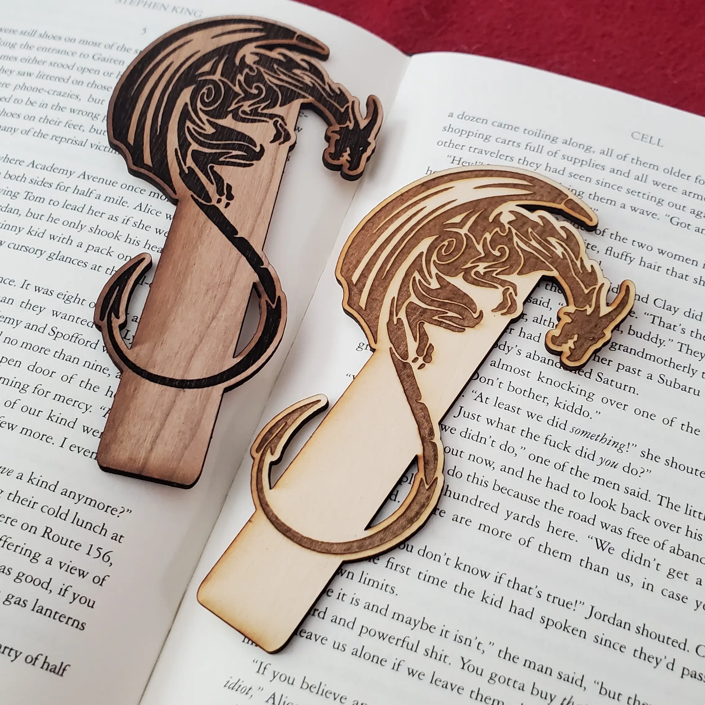 Engraved Dragon Bookmark, wooden bookmark, laser engraved, book accessories, personalized gift, teacher gift, teacher appreciation, engraved