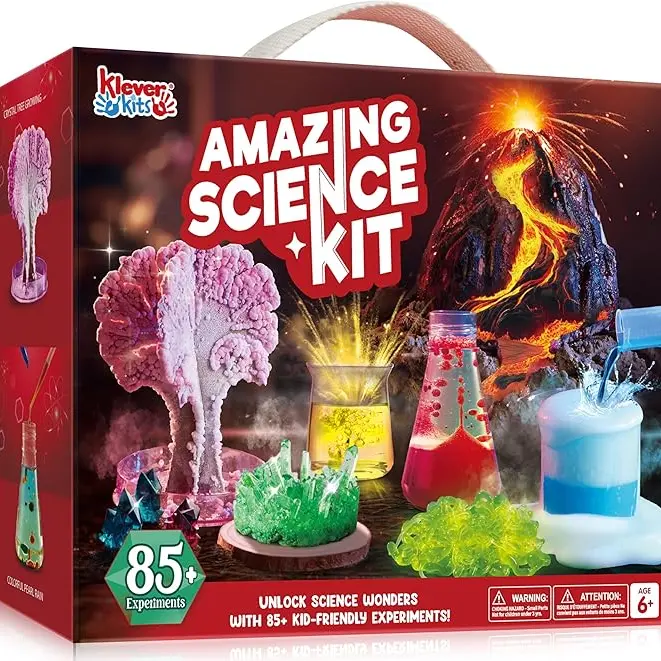 Amazing Science Kits- 85+ /130+/50+Experiments Educational Toys, STEM Activities with Erupting Volcano and Growing Crystal Tree for Kids Aged 6 7 8+ toys boys