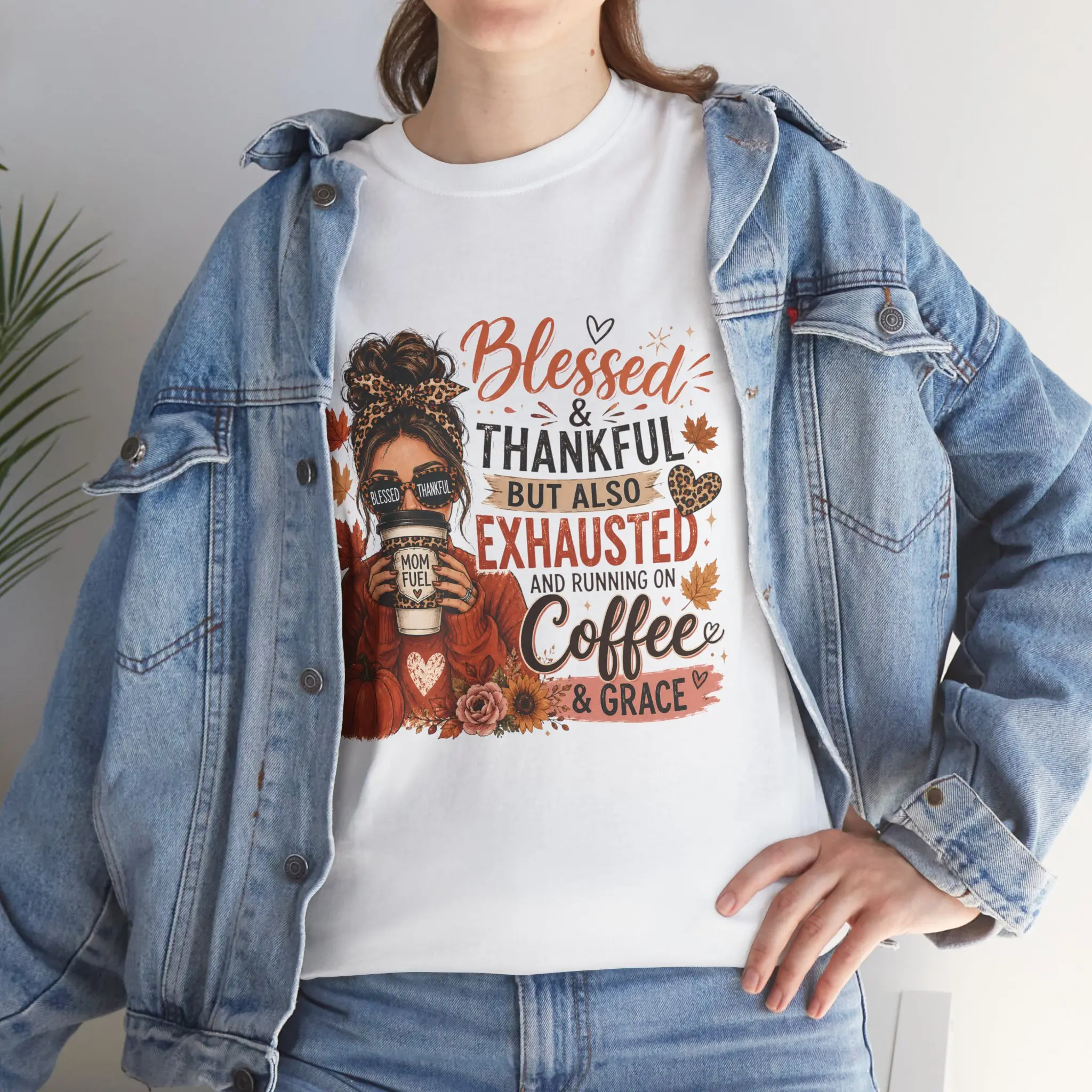 Thankful & Blessed Fall Women's Graphic Heavy Cotton TShirt