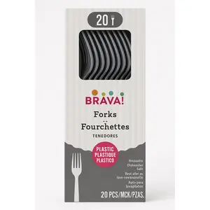 Silver Plastic Forks - 7.5 in. - 20 Pack
