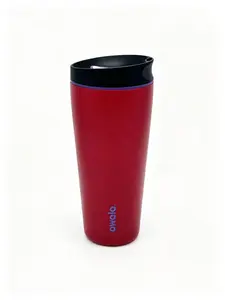 Owala 32oz Bold Red Owala SmoothSip Travel Tumbler, Double Wall Vacuum Insulated Stainless Steel Coffee Cup, Leak Resistant Slide Lid, Sweat Free Aesthetic Mug for Work