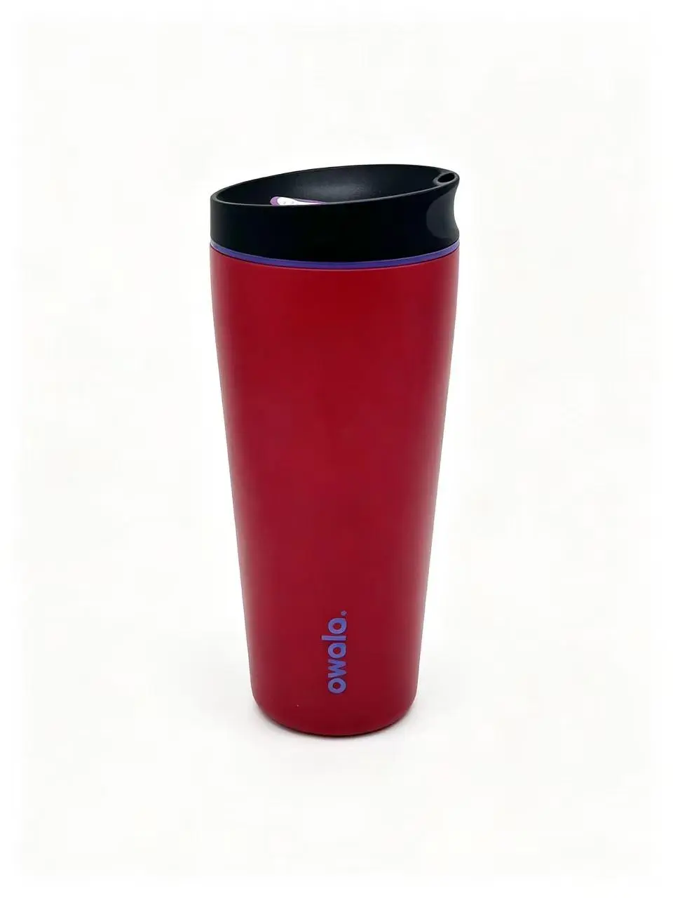 Owala 32oz Bold Red Owala SmoothSip Travel Tumbler, Double Wall Vacuum Insulated Stainless Steel Coffee Cup, Leak Resistant Slide Lid, Sweat Free Aesthetic Mug for Work