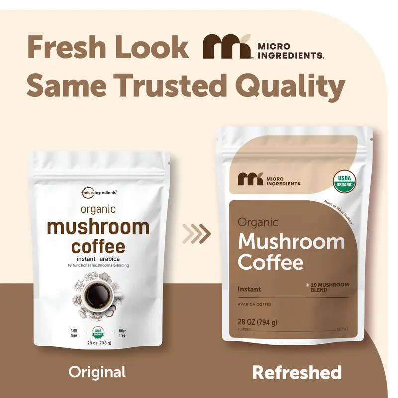 Micro Ingredients Organic Instant 10 in 1 Mushroom Coffee Powder