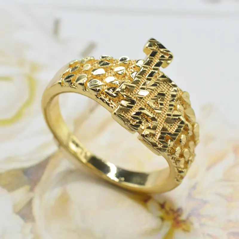 Unisex Letter Cutout Ring, Alphabet Letter Ring, Statement Ring, Geometric Design Ring, Beautiful Rings, Casual Fashion Jewelry for All Seasons, Perfect Gift for Valentine's Day, Christmas & More