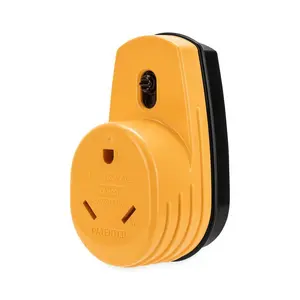 Camco  PowerGrip RV Two-Plug 15A to Single 30A Adapter