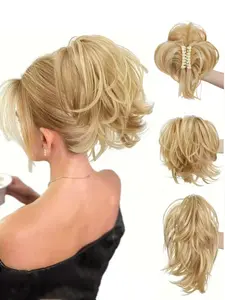 Ombre Ponytail Extension with Hair Claw, 1 Piece Synthetic Hairpiece for Women, Hair Extensions for Party, Daily Use