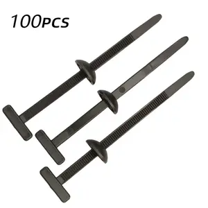 Automotive Nylon Zip Ties，Multifunctional Ziptie Bumper Retainer Fender Liner Fastener，Heavy Duty Plastic Rivet T Zip Ties Style, Bumper Retainer Fender Liner Door Panel Fastener，Nylon Universal Cable Tie Buckles