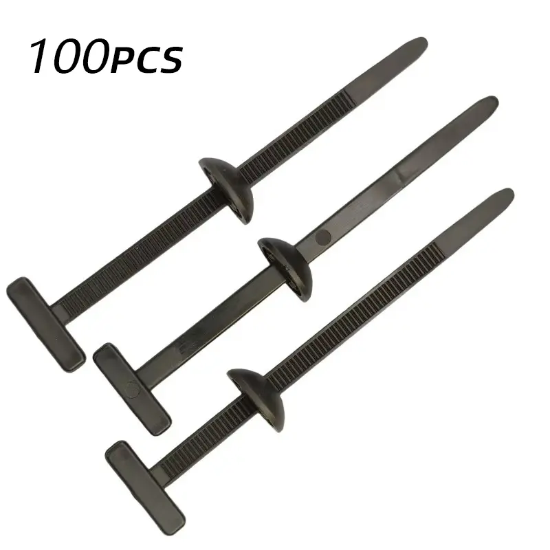 Automotive Nylon Zip Ties，Multifunctional Ziptie Bumper Retainer Fender Liner Fastener，Heavy Duty Plastic Rivet T Zip Ties Style, Bumper Retainer Fender Liner Door Panel Fastener，Nylon Universal Cable Tie Buckles