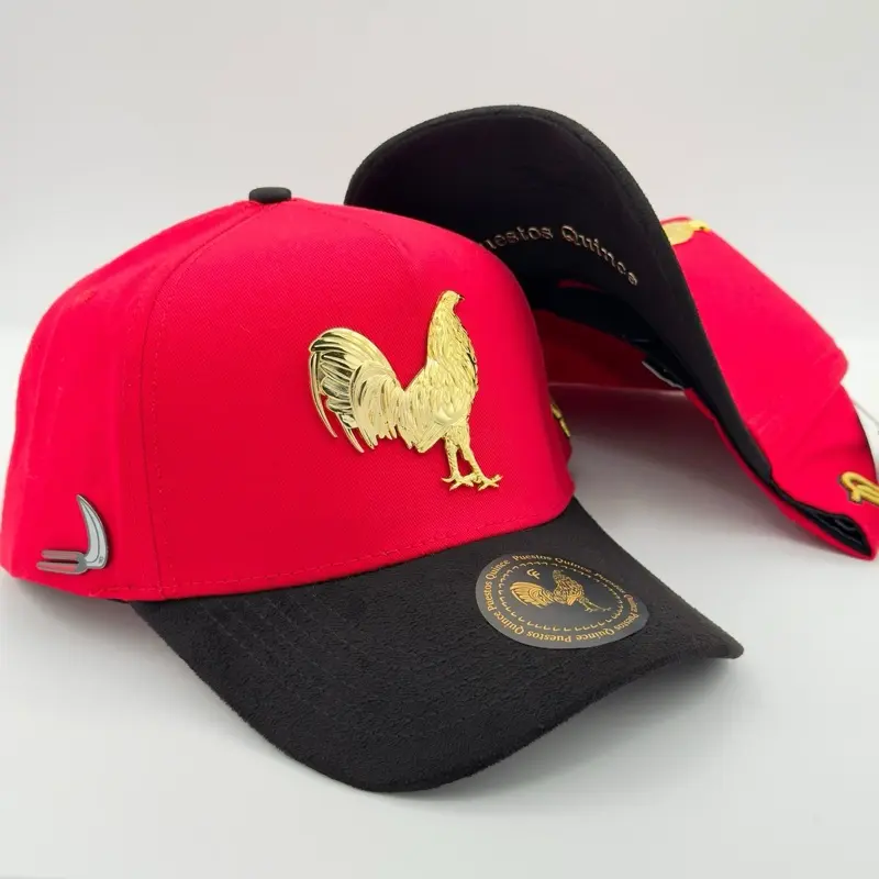 New Edition Red Golden Rooster Semi-Curved Cap New Edition Red Golden Rooster Semi-Curved Cap