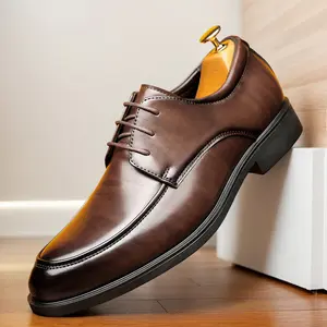 Men's large size new lace-up business casual leather shoes, formal shoes for wedding business party banquet office 23678