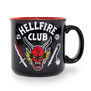 Stranger Things Hellfire Club Ceramic Camper Mug | Holds 20 Ounces