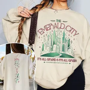 Wicked Change For Good Crewneck Sweatshirt, Wizard University Tee, Wizard Movie The Emerald City Sweatshirt, Wicked A New Musical Sweatshirt