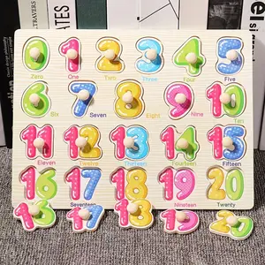3D Wooden Jigsaw Puzzle - 3D Wooden/Number/Wood Block 3-D Puzzles for Children's Number Recognition Practice, 3D Wooden 3-D Puzzles