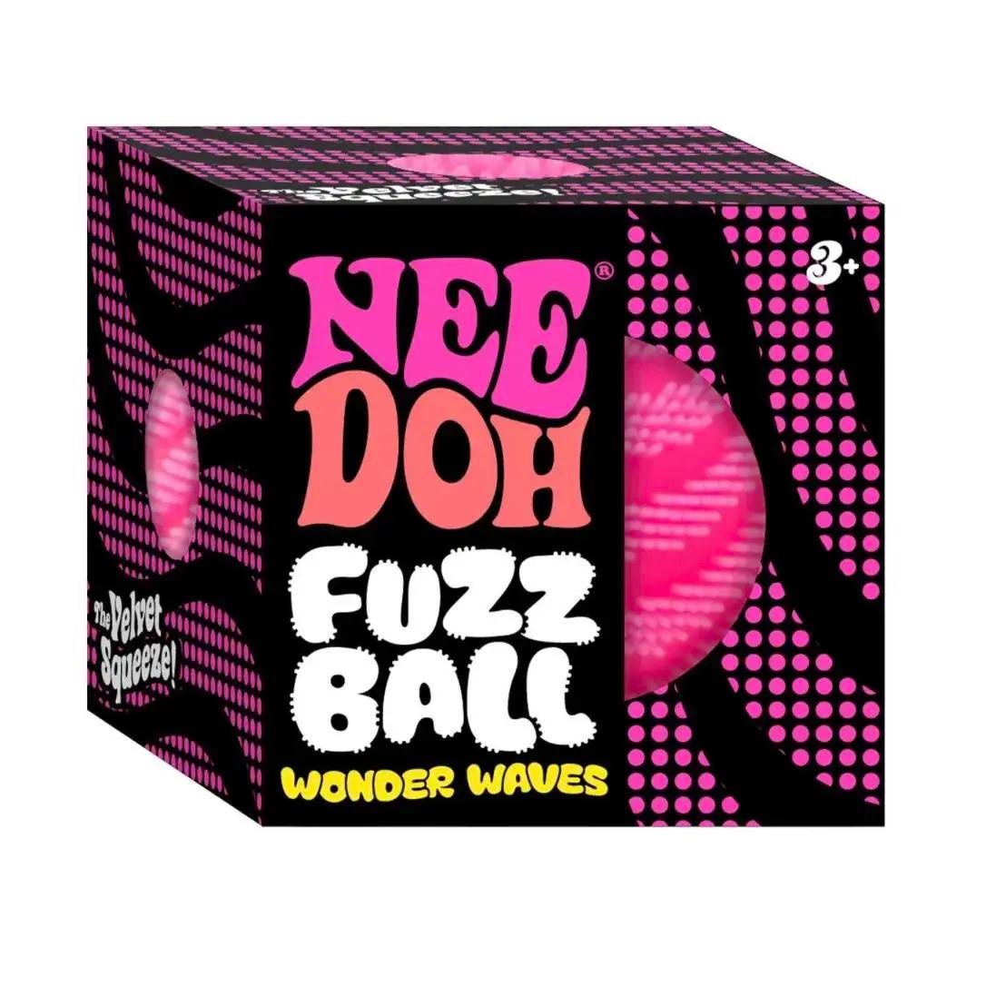 Sensory Squeeze Fidget Toy | Fuzz Ball Wonder Waves | Velvet Wavy Design Ultra Soft Stress Relief Toy for Relaxation, Party Favors & Gifts