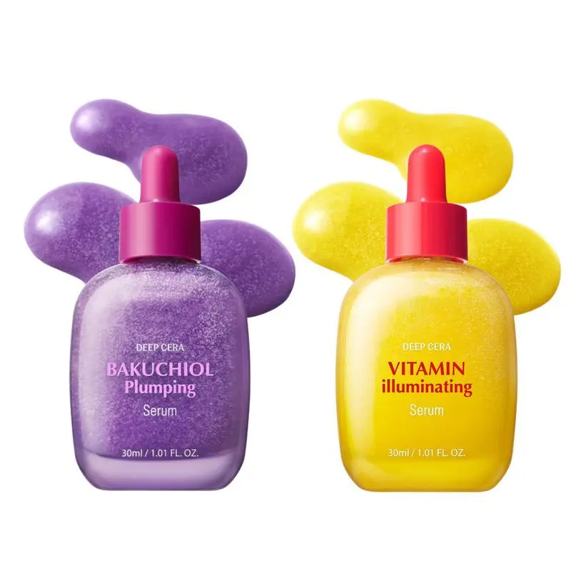 Bakuchiol & Vitamin C Serum Set - Anti-Aging & Brightening Duo for Radiant, Firm Skin | Gentle Retinol Alternative & Vitamin-Packed Glow Enhancer