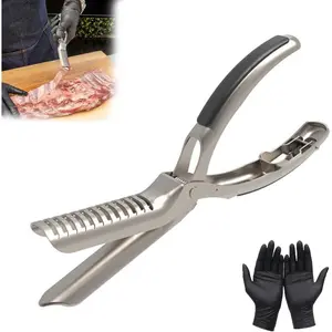 Heavy Duty Membrane Skin Removal for BBQ, Premium 304 Stainless Steel Rib Prep Tool, Dual-Function Blade,Versatile Use, Easy to Clean (1)
