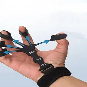 3-Level Adjustable Finger Exerciser & Hand Strengthener - Silicone Grip Trainer for Athletes, Musicians & Physical Therapy Hand Extensor Exerciser Grip Strength Trainer for Men/Women Hand Therapy Equipment for Stroke/Arthritis