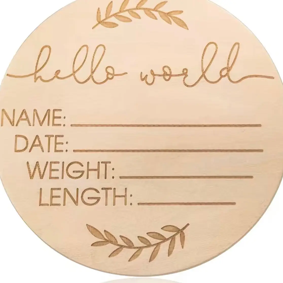Wooden Baby Announcement Sign