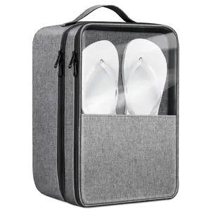 FINPAC Shoe Bag for Travel with See-through Window, Holds 3 Pairs of Shoes, Compact Design, Travel Must-Have Storage Bag