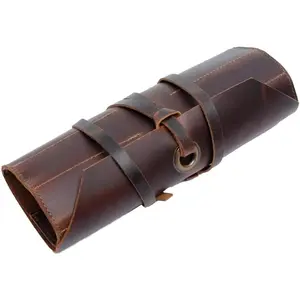 Leather Tool Roll Pouch 10 Slots - Tool Portable Carry  Pouch, Workshop Storage, Woodworking Tools Organizer Full Grain Leather