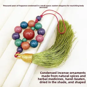 Alchemy, pharmacist, natural incense beads, five elements and five directions car pendants, decorative items, multi-bead bracelets, car pendants