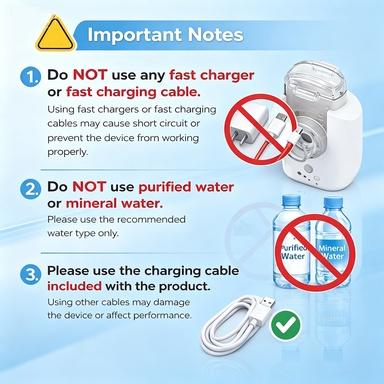 Portable Nebulizer — Handheld Cool-Mist Inhaler for Respiratory Relief — Suitable for Home, Travel, and Car Use