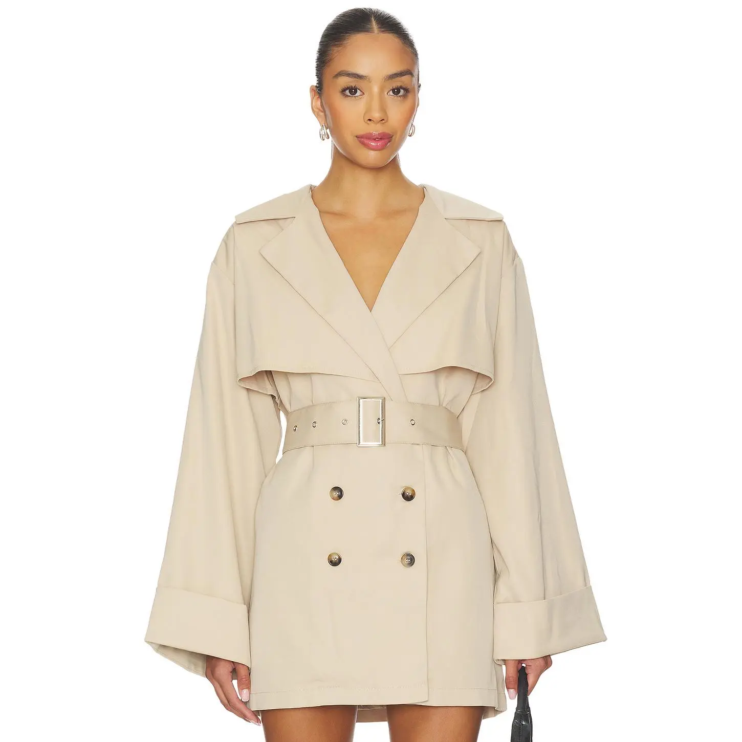 ALL THE WAYS Blaire Trench Coat in Beige