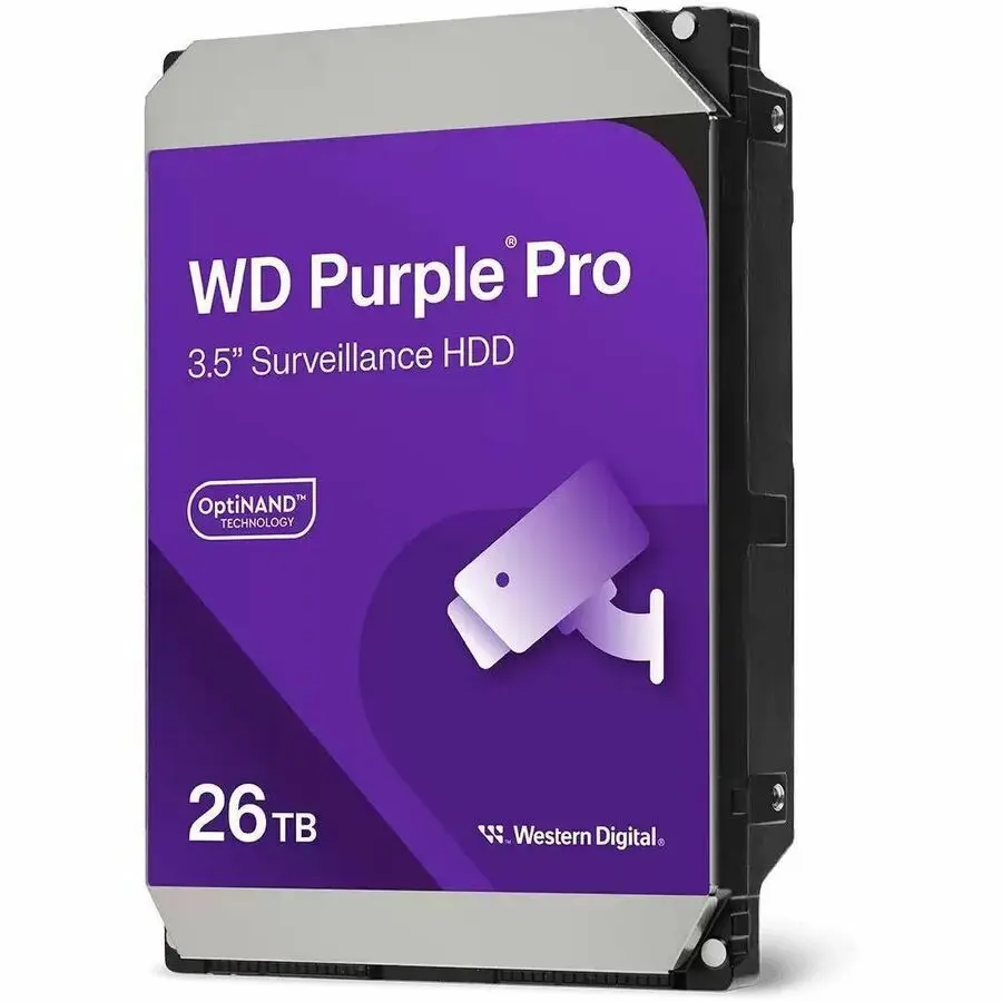 WD Purple Pro 26TB 3.5" SATA 7200rpm Surveillance Internal Hard Drive Storage, High-Capacity Storage Drive (WD260PURP)