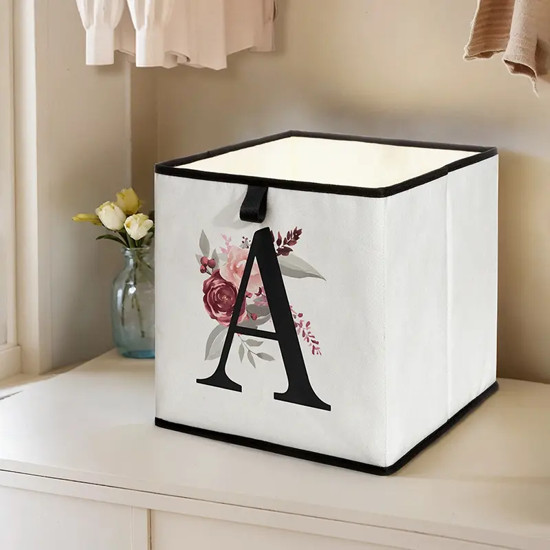Letter a Pattern Open Storage Box, Stackable Drawer Organizer, Durable Multi-Functional Design for Home Dorm Room Organization