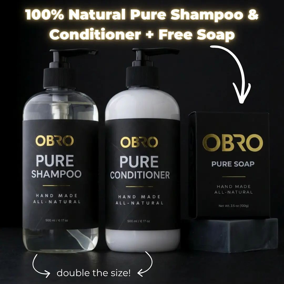 100% Pure Shampoo & Conditioner + Free Soap